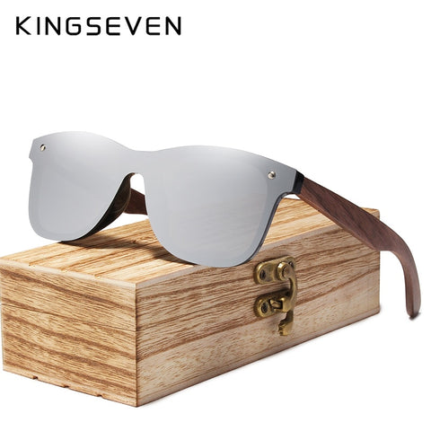 KINGSEVEN Walnut Wood Sunglasses